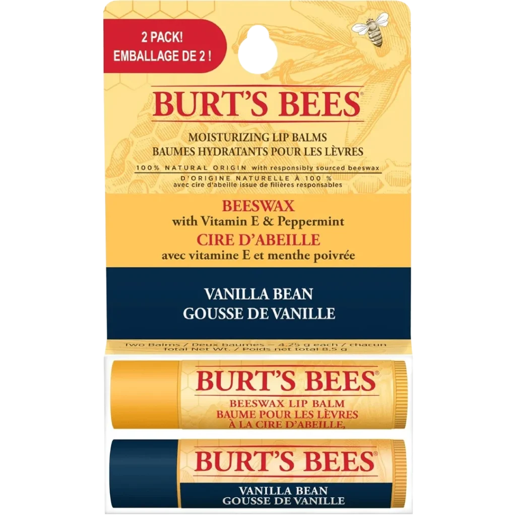 Burt's Bees Beeswax & Vanilla Bean Lip Balm - Pack of 2