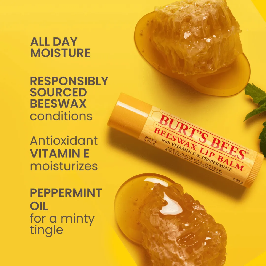 Burt's Bees Beeswax & Vanilla Bean Lip Balm - Pack of 2 - Image 4