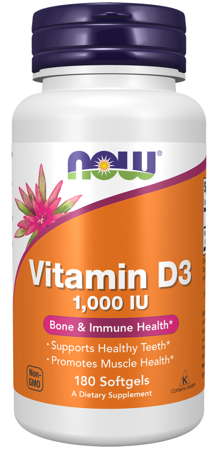 Now Foods, Vitamin D3 1000 IU Softgels