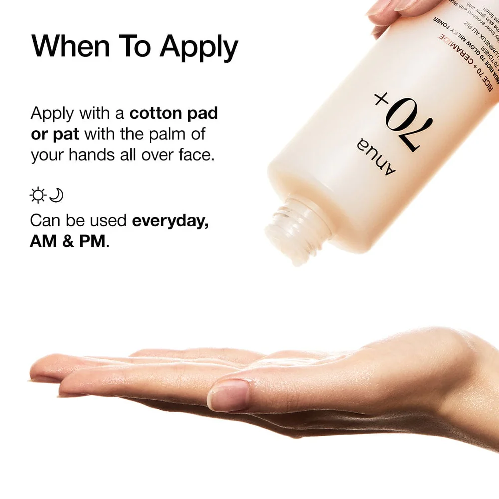 Anua Rice 70 Glow Milky Toner (250ml) - Image 8